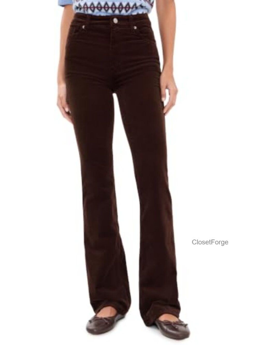 Women's Corduroy Reboot Pants Mid Rise Fitted 5-Pocket Straight Leg